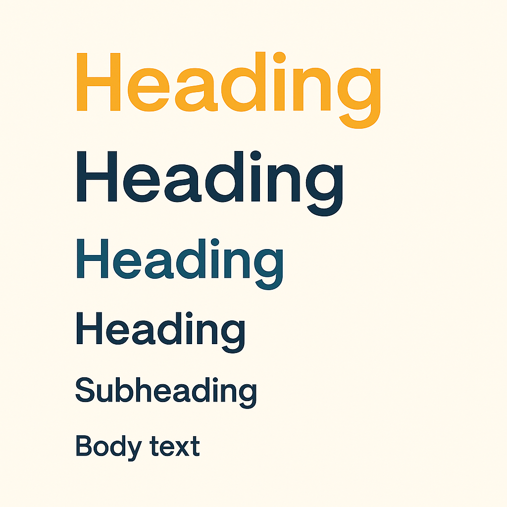 Type scale from Daylight’s brand refresh, from headings to body text